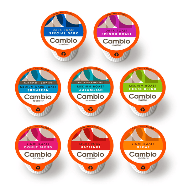 a bunch of our aluminum coffee pods in a row