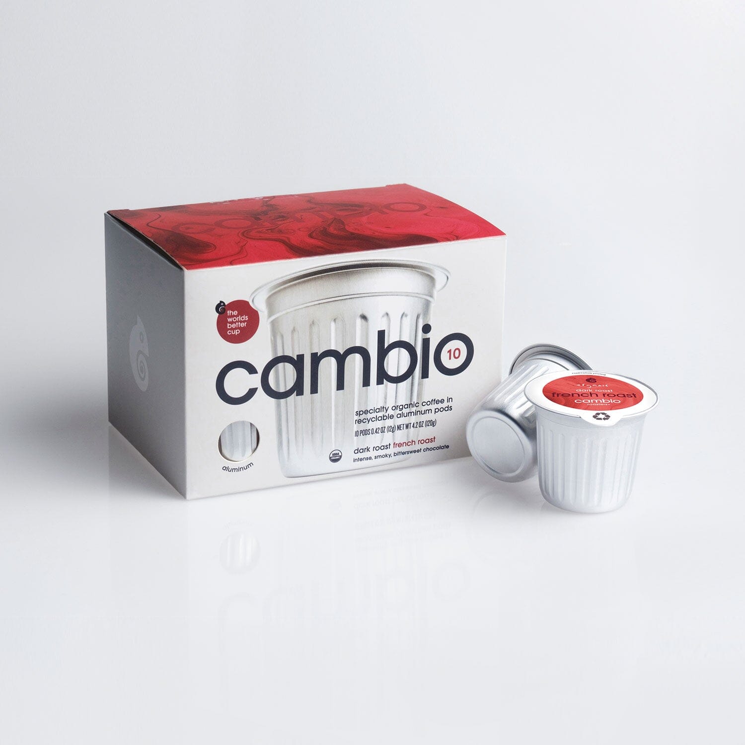 aluminum dark roast french roast coffee pods