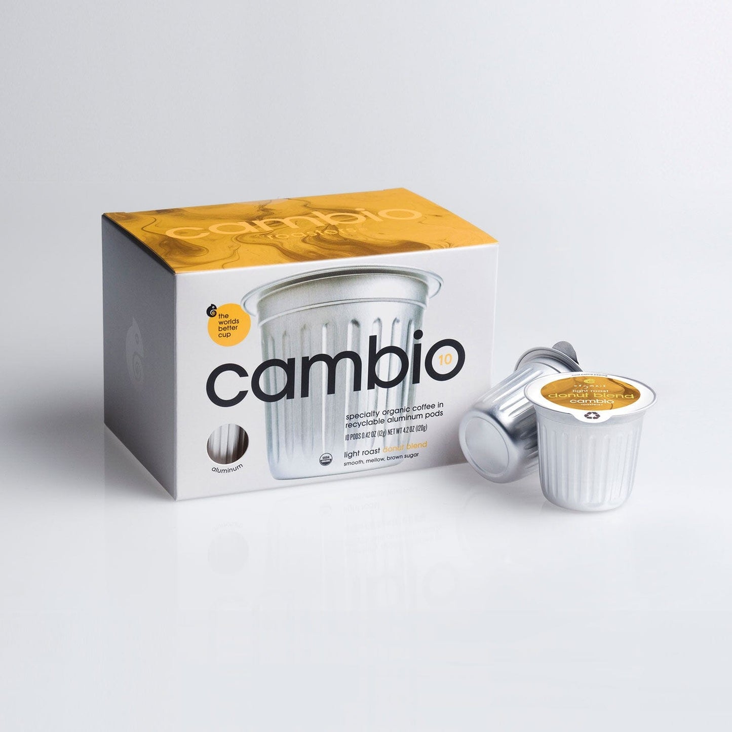 aluminum light roast donut blend coffee pods