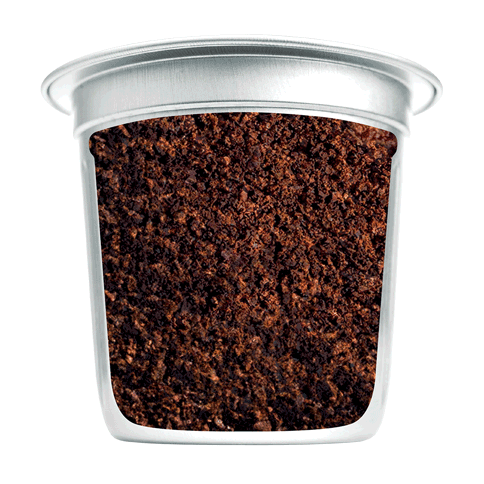 a coffee pod with coffee inside
