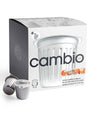 Cambio pumpkin spice coffee 60ct pod packaging with a white background