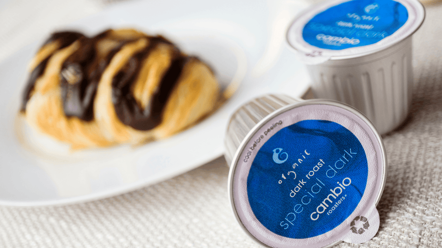 Cambio special dark roast aluminum coffee pods