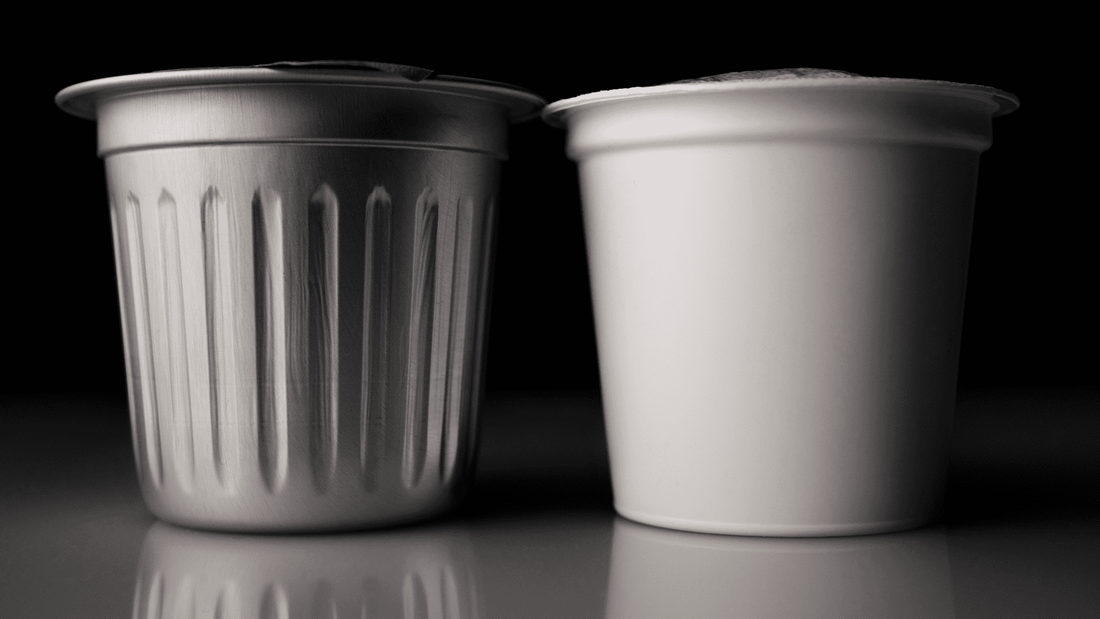 an aluminum and plastic coffee pod from cambio roasters