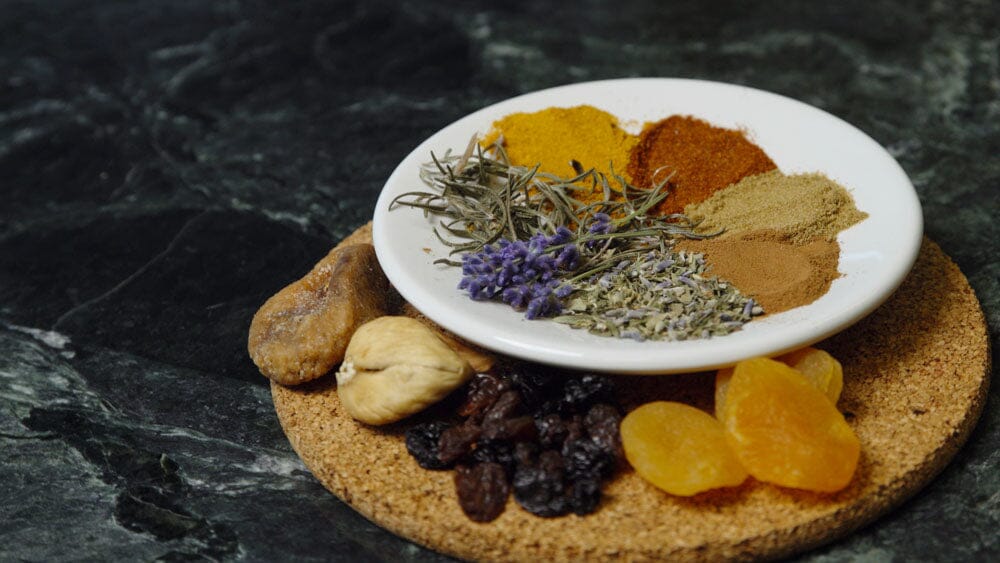 a plate of a bunch of spices from another country