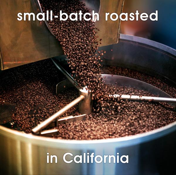 coffee beans being roasted in california