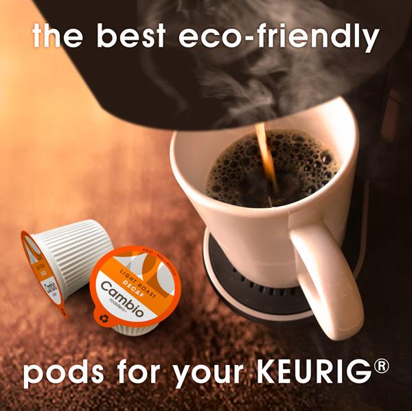 keurig coffee being brewed