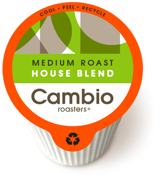 Cambio Coffee House Blend Recyclable K Cups - Pod Lid